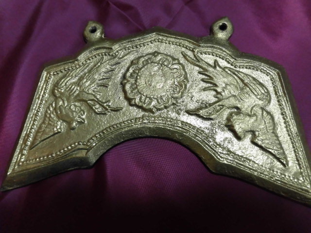 古時代黄金磬 蓮華鳳凰文 大型金色 仏教 密教法具 仏教美術 古時代黄金磬 蓮華鳳凰文 大型金色 仏教 密教法具 仏教美術