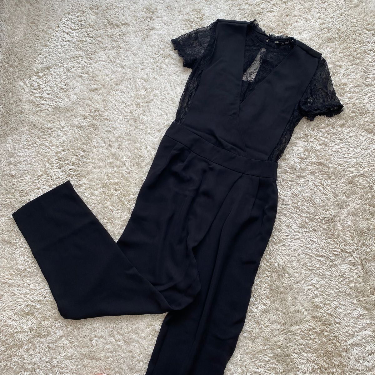 ZARA ザラ オールインワン パンツ レース 黒 Mサイズ|Yahoo ZARA ザラ オールインワン パンツ レース 黒 Mサイズ|Yahoo