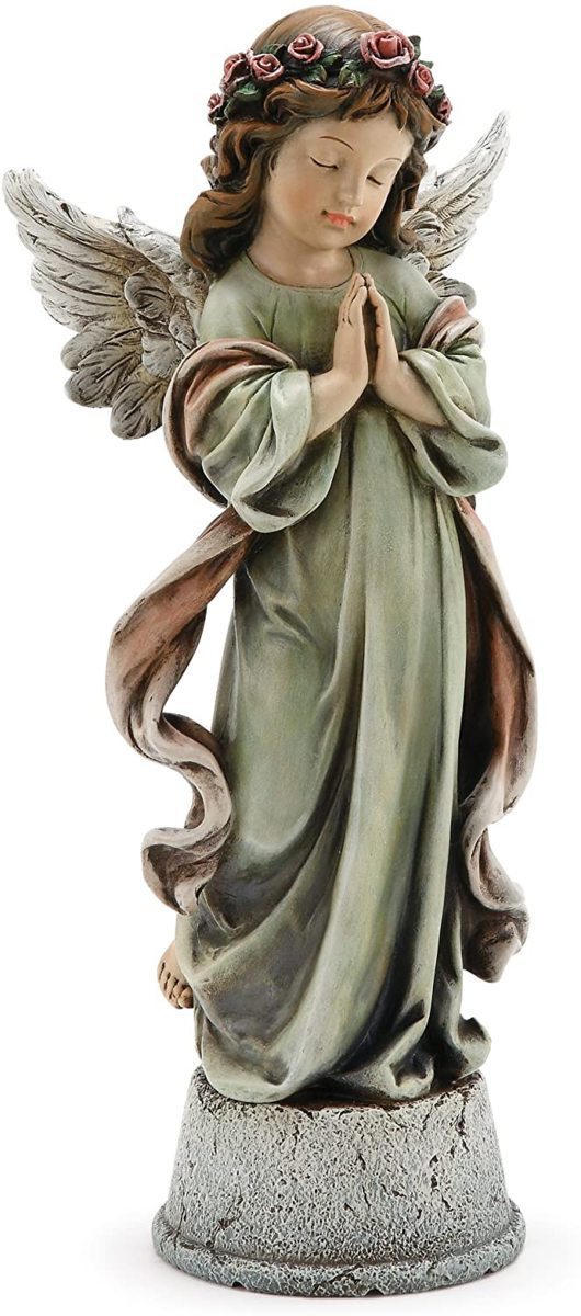 祈る少女の天使 彫像 オルゴール卓上彫刻 宗教的ギフト ホーム装飾 インテリア置物 貴賓室 新築祝い 贈り物 輸入品