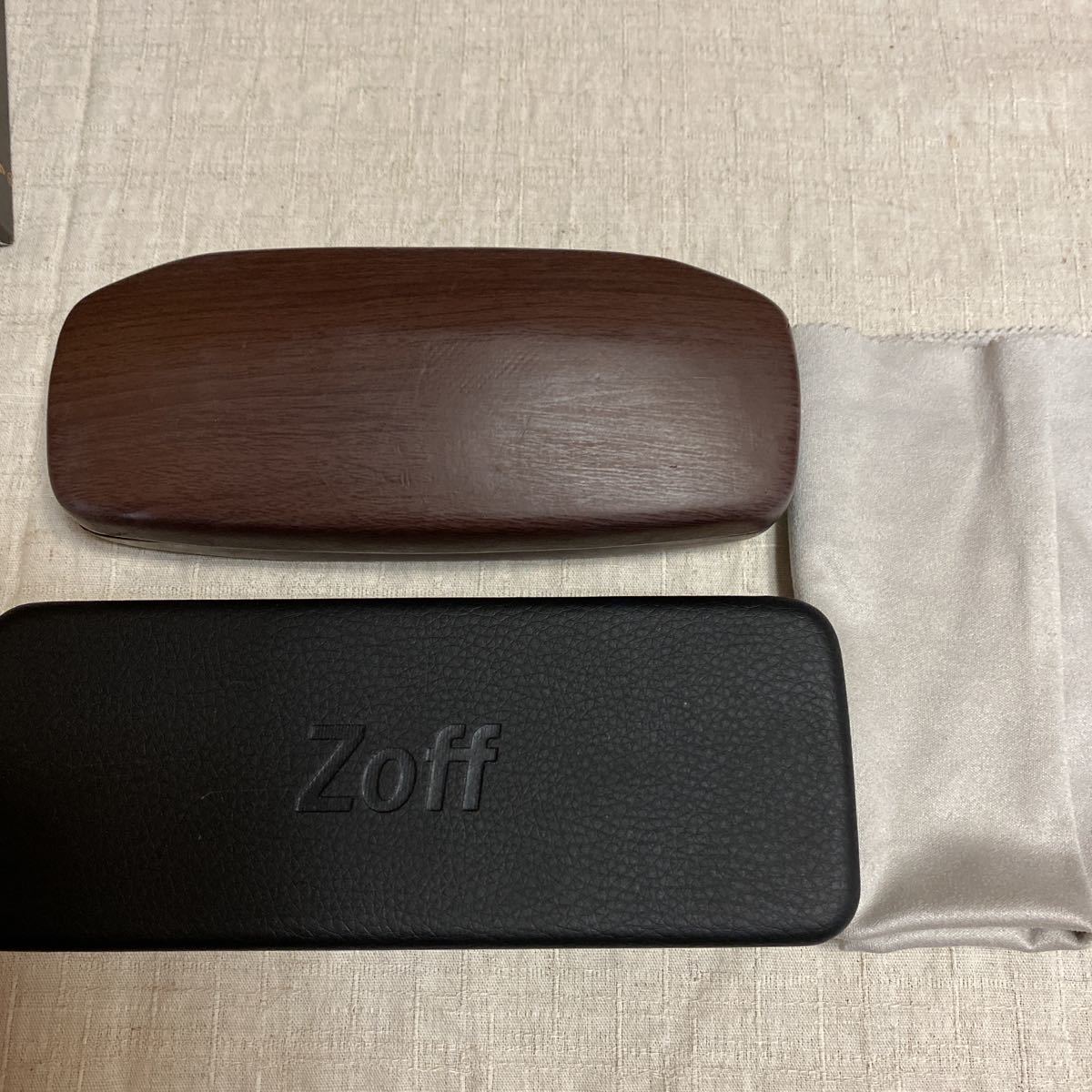 zoff メガネケース 2個 メガネ拭き メガネクロス クリーナー 眼鏡