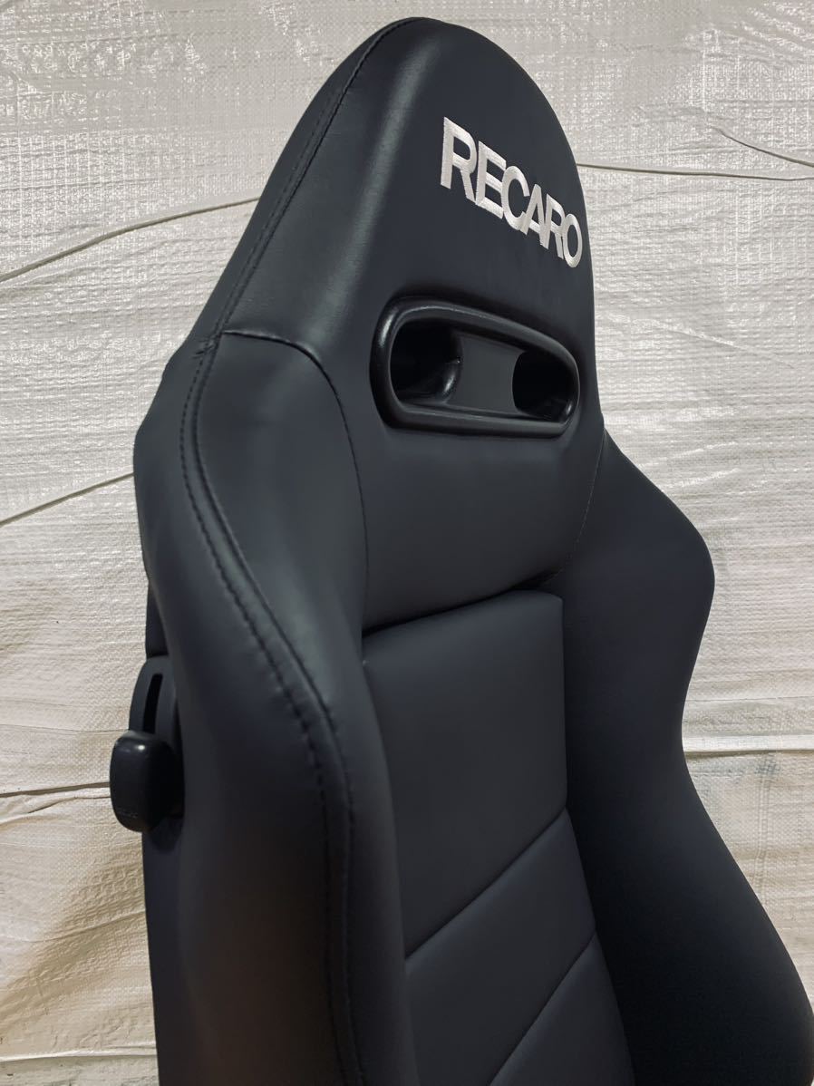 29.レカロ RECARO SR-4 黒フェイクレザー張り替え 張替え 張替