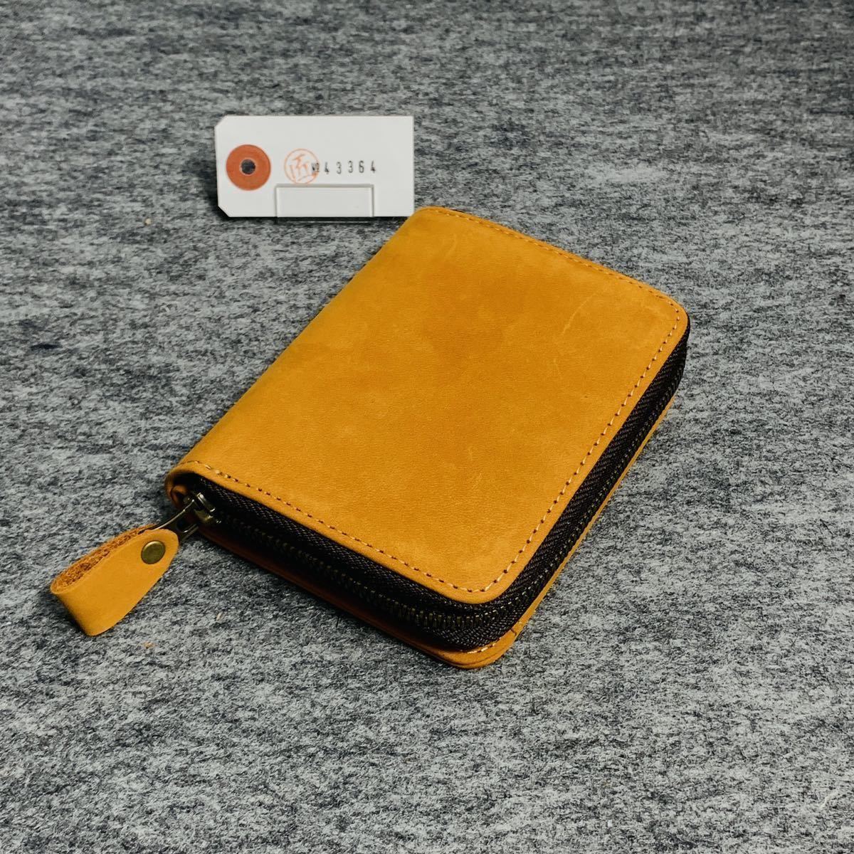 QB-63OR☆イタリアンレザー☆ハンドメイド☆ミニ財布☆コインケース