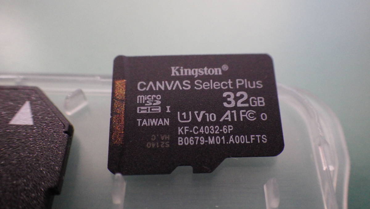 １円～売切 美品 Kingston製　中古 １枚　ケース付 マイクロSDカード 32G　クイックフォーマット済_画像1