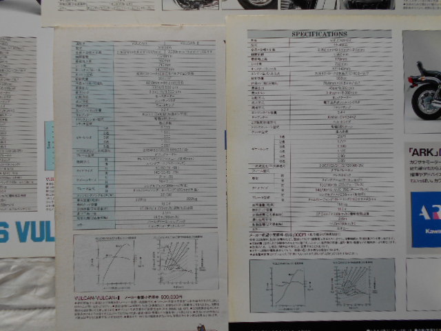 KawasaKi バルカン400 サービスマニュアル補足版2冊+パンフレット4枚 当時物の画像8