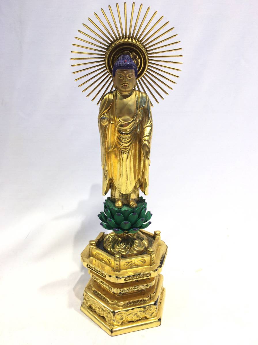 ■9009■観音様 仏具 仏壇 高さ約28cm _画像1