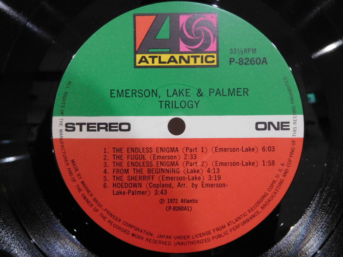 ○エマーソン・レイク&パーマー EMERSON,LAKE&PALMER/トリロジー TRILOGY 見開きLPレコード　P-8260A_画像5