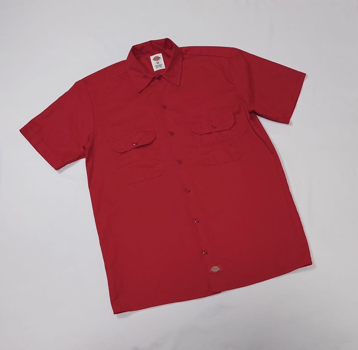 Dickies ディッキーズ // 半袖 ワークシャツ (赤) サイズ M_画像6