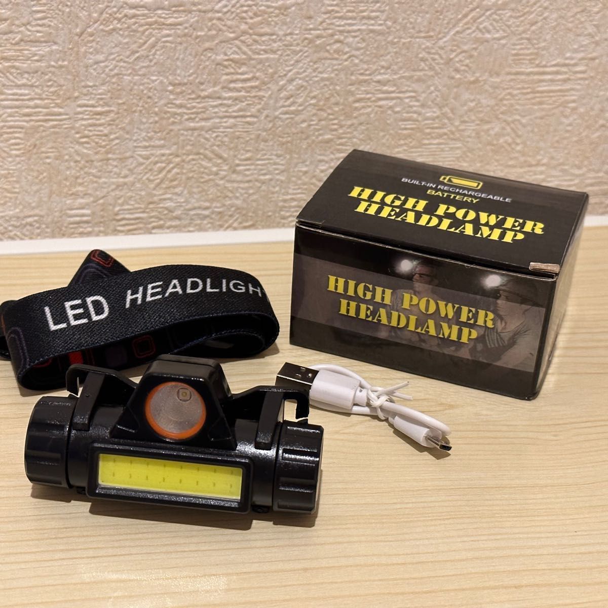 LEDヘッドライト ヘッドランプ 作業用ヘッドライト LEDヘッドランプ 小型軽量 アウトドア USB充電 キャンプ 釣り 工具 