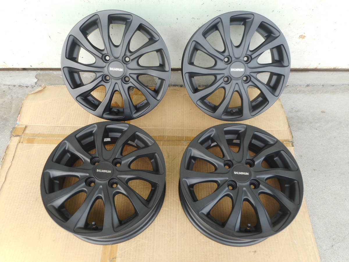 ブリヂストン バルミナTR10 4.5J-14 4穴100 +45 マットブラック 軽四等