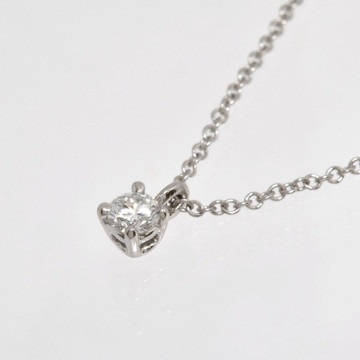 仙台☆質☆ティファニー Pt ダイヤネックレス 2.4g ☆ 40cm Tiffany