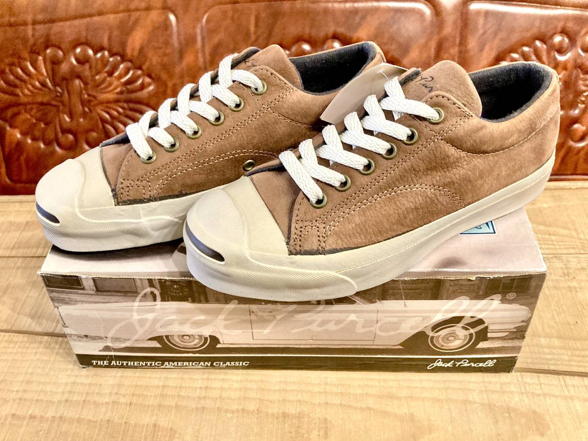 ★☆90s!USA!希少レア!コンバース JUCK PURCELL 茶色 ヌバック 4 23cm converse ジャックパーセル ブラウン デッド ビンテージ 235☆★