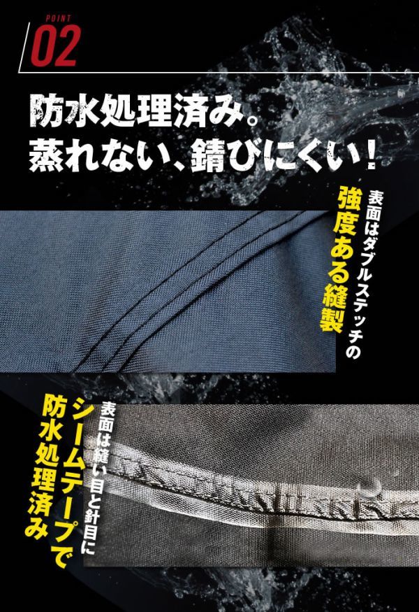 スズキ GSXR100R サイズ 3L 高機能 厚手バイクカバー オックス300D 耐熱 溶けない 不燃 防水 防雪 防塵 超撥水 盗難 防犯対策_画像6