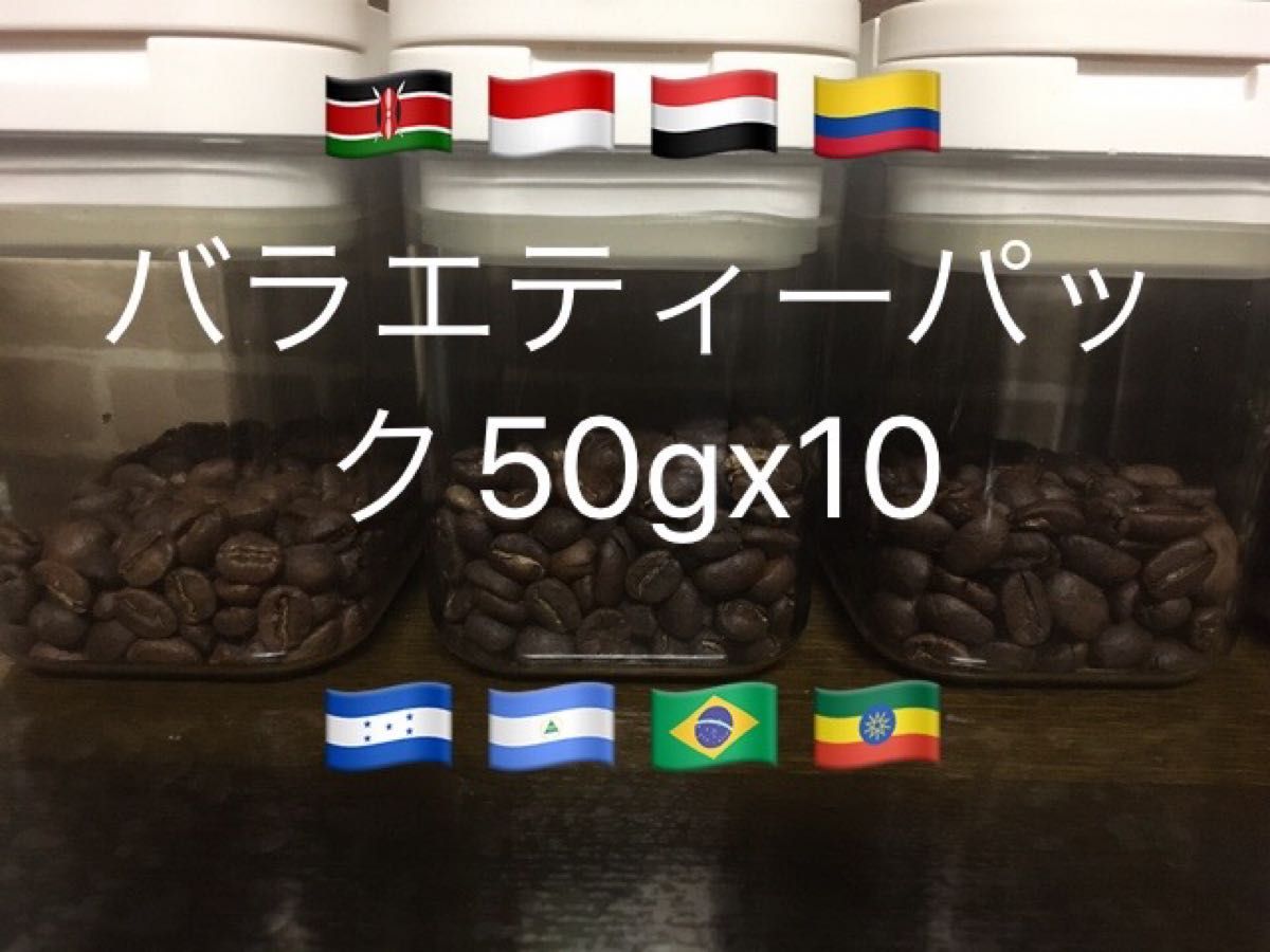 自家焙煎　コーヒー　バラエティーパック50gx10種