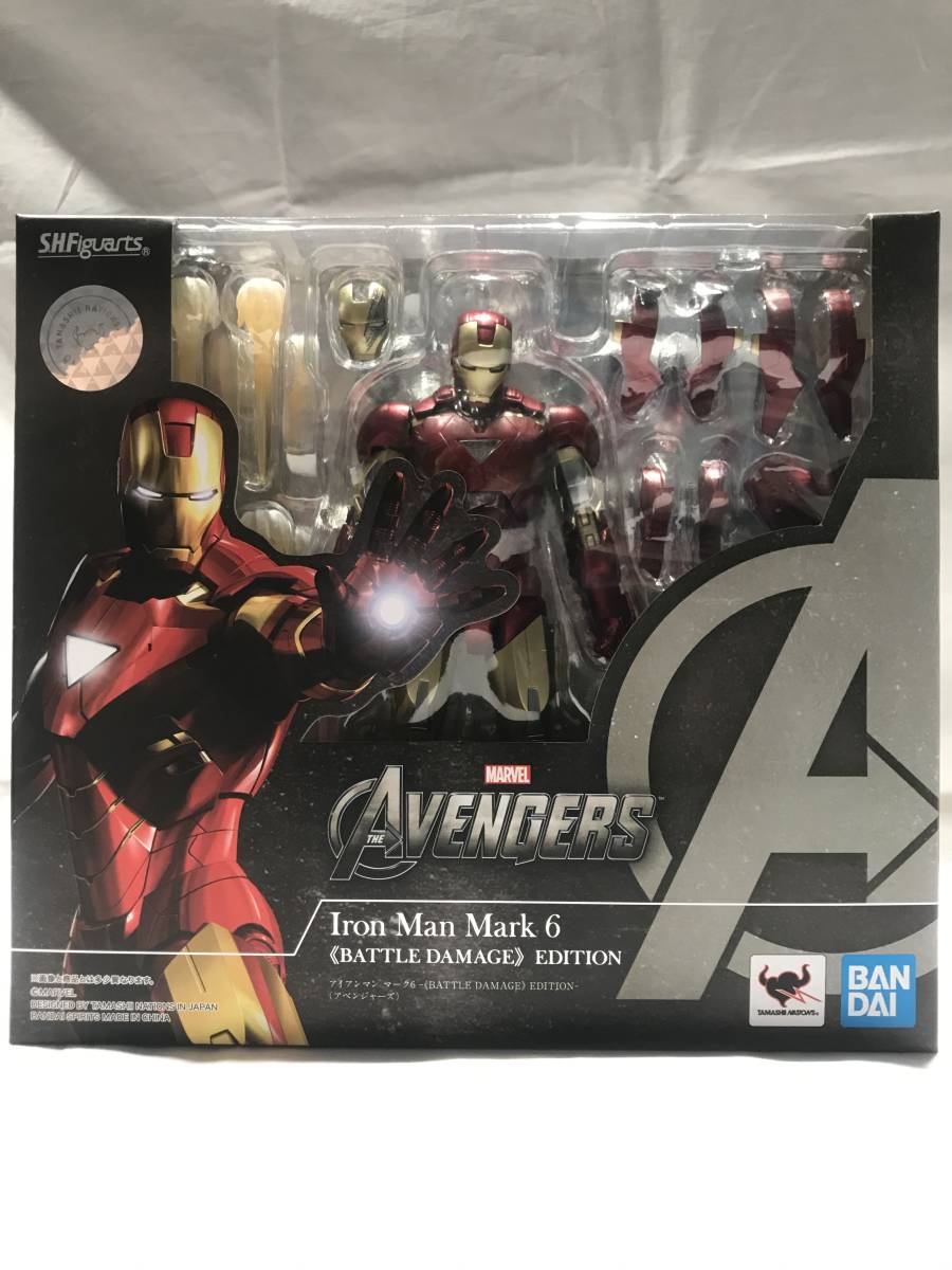 【新品/即決】 S.H.Figuarts アイアンマン マーク６ -《BATTLE DAMAGE》 EDITION-（アベンジャーズ）　MERVEL　フィギュアーツ_画像1