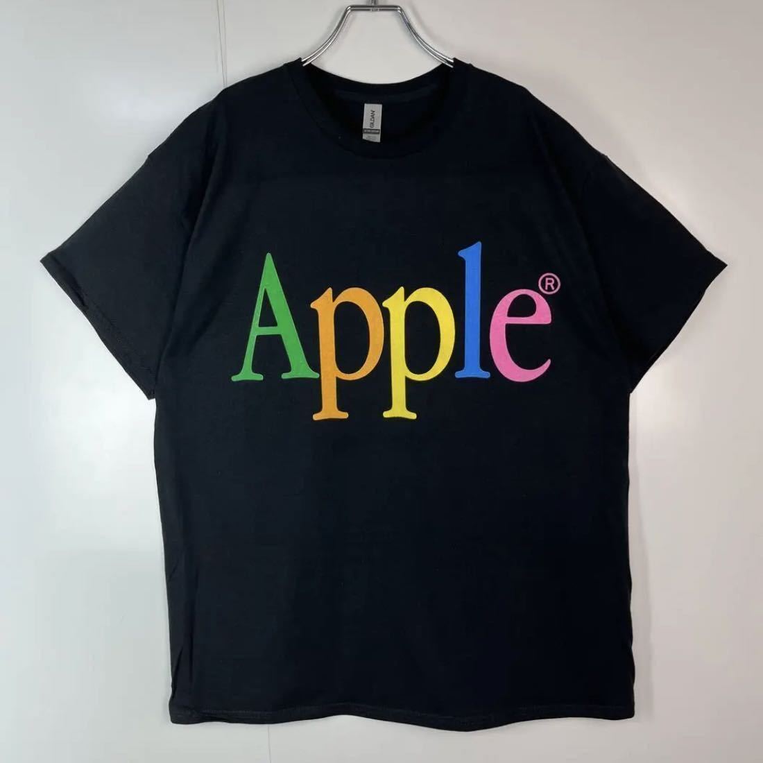 APPLE Tシャツ アップル 黒 古着 ビンテージ 大判 90s rap アート 企業