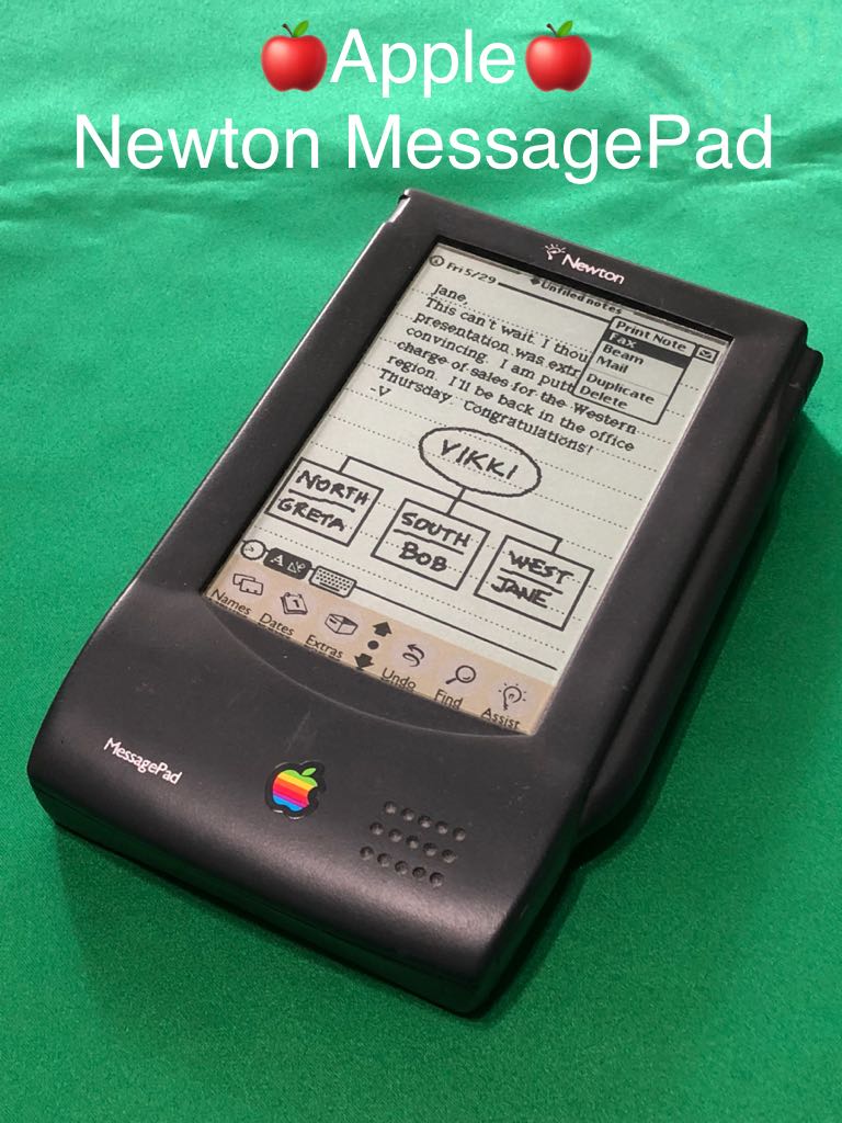 激レア Apple Newton MessagePad （梱包箱付き 1 NEWTON “DUMMY” PRODUCT  P.O.#93-195-864）木製 モックアップ iPhone iPad Mac