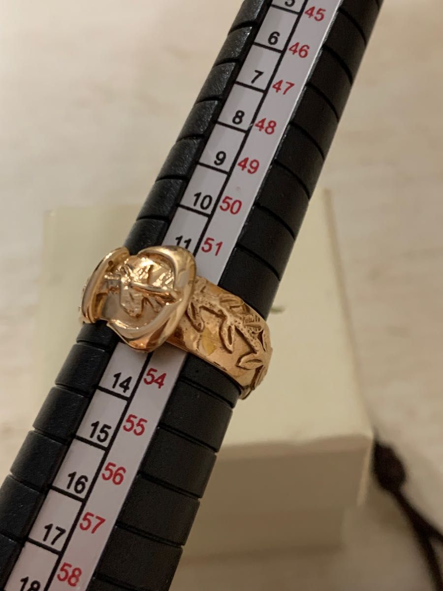 美品 アガット agete リング リーフ ベルト 地金 k10 金価格高騰中