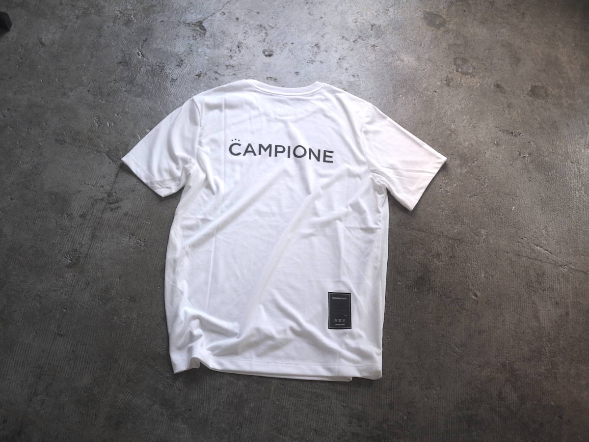 23ss 極少入荷 NY限定 L NIKE Dri-fit Swoosh T-Shirts WHITE ''CAMPIONE''with BLK Shield Label /NEW YORK_画像6