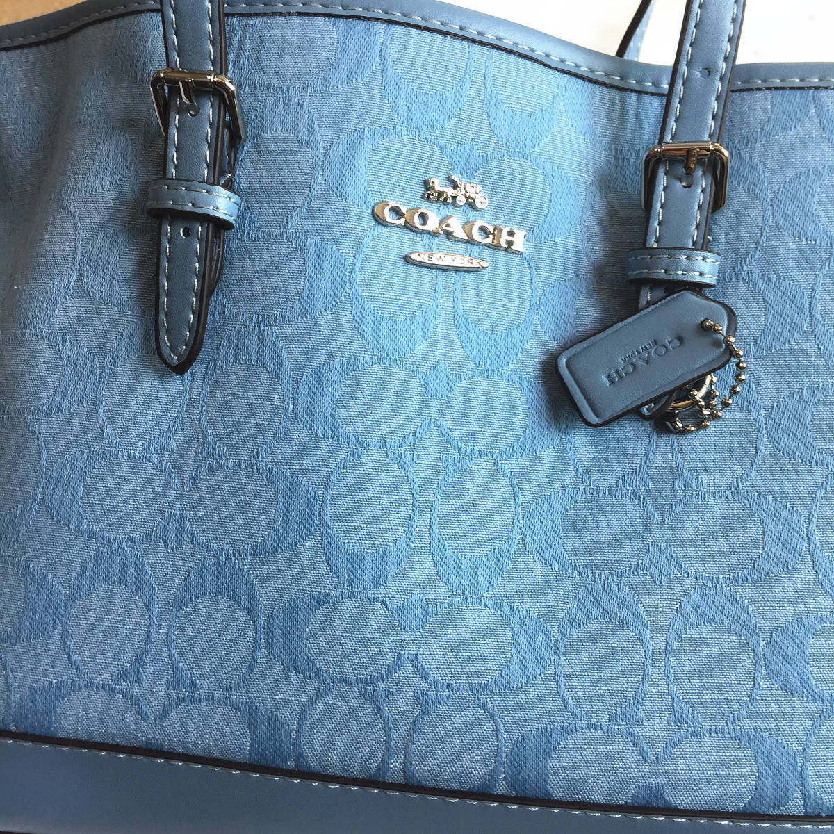 新品未使用】COACH コーチバッグ CH228 デニム系ブルー ハンドバッグ