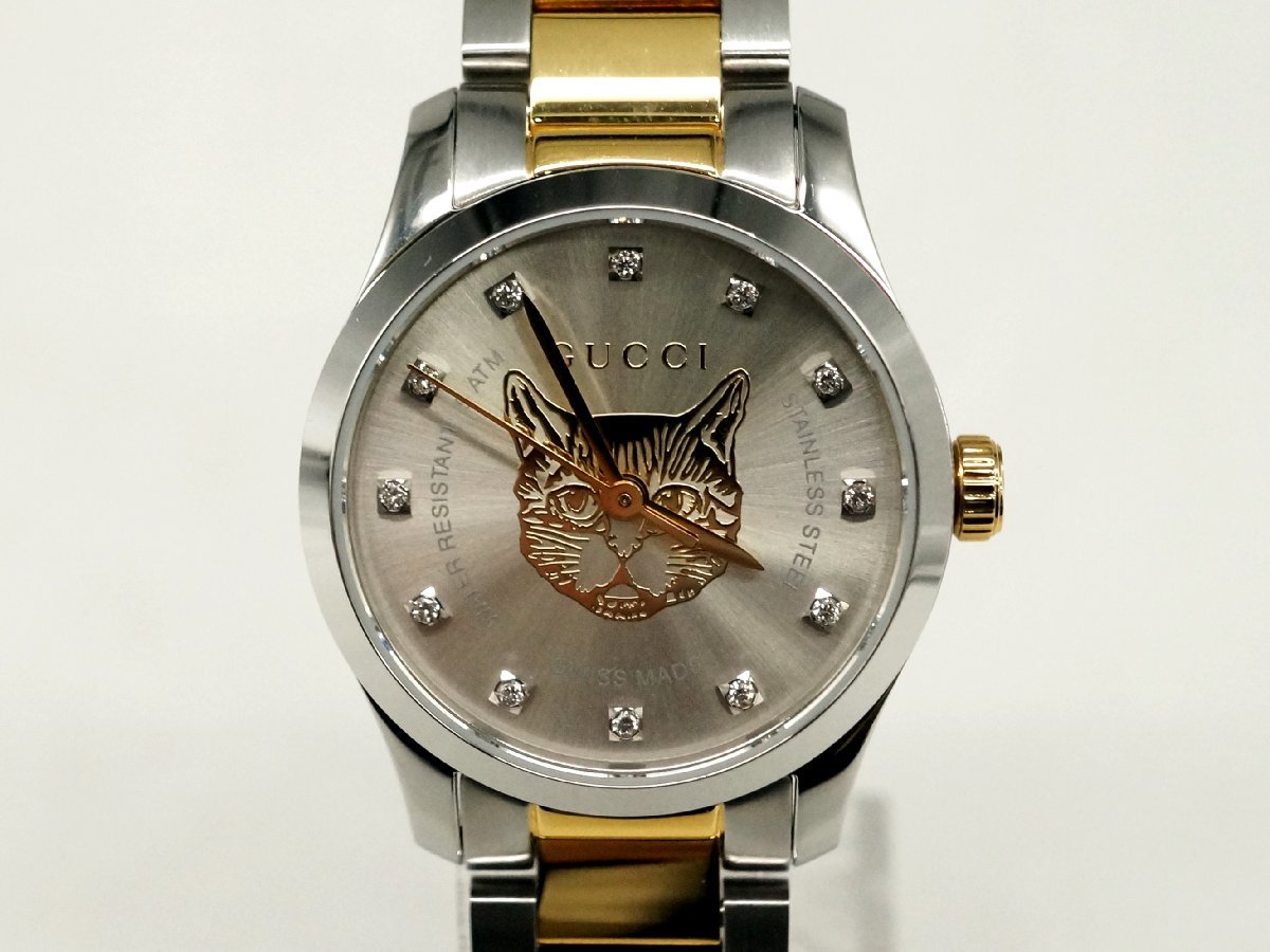 ☆ 【/稼働品】GUCCI(グッチ) Gタイムレス クォーツ 腕時計 スモール