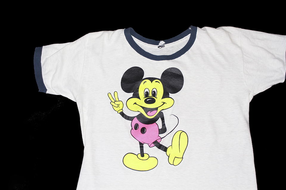 VINTAGE 80’S MICKEY MOUSE RINGER TEE ミッキー リンガーTシャツ レアミッキー_画像2