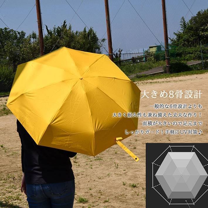 【おしゃれで機能的】傘 折りたたみ傘 雨傘 日傘 折りたたみ 大きめ メンズ レディース 晴雨兼用 UVカット 7988338 ライトグリーン 新品の画像6