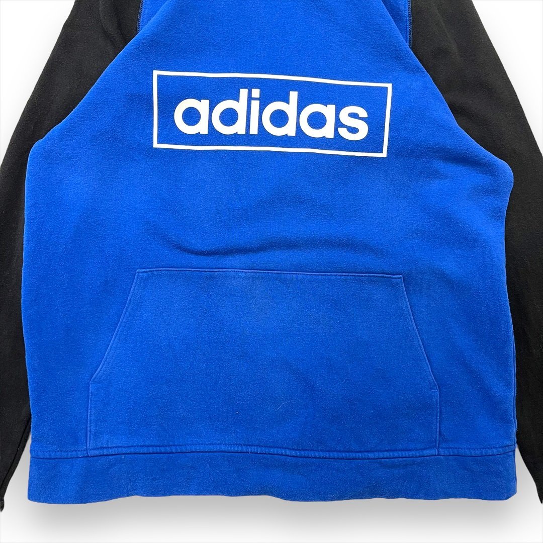 アディダス パーカー ブルー adidas 古着 メンズ XL ラグラン スポーツ_画像3