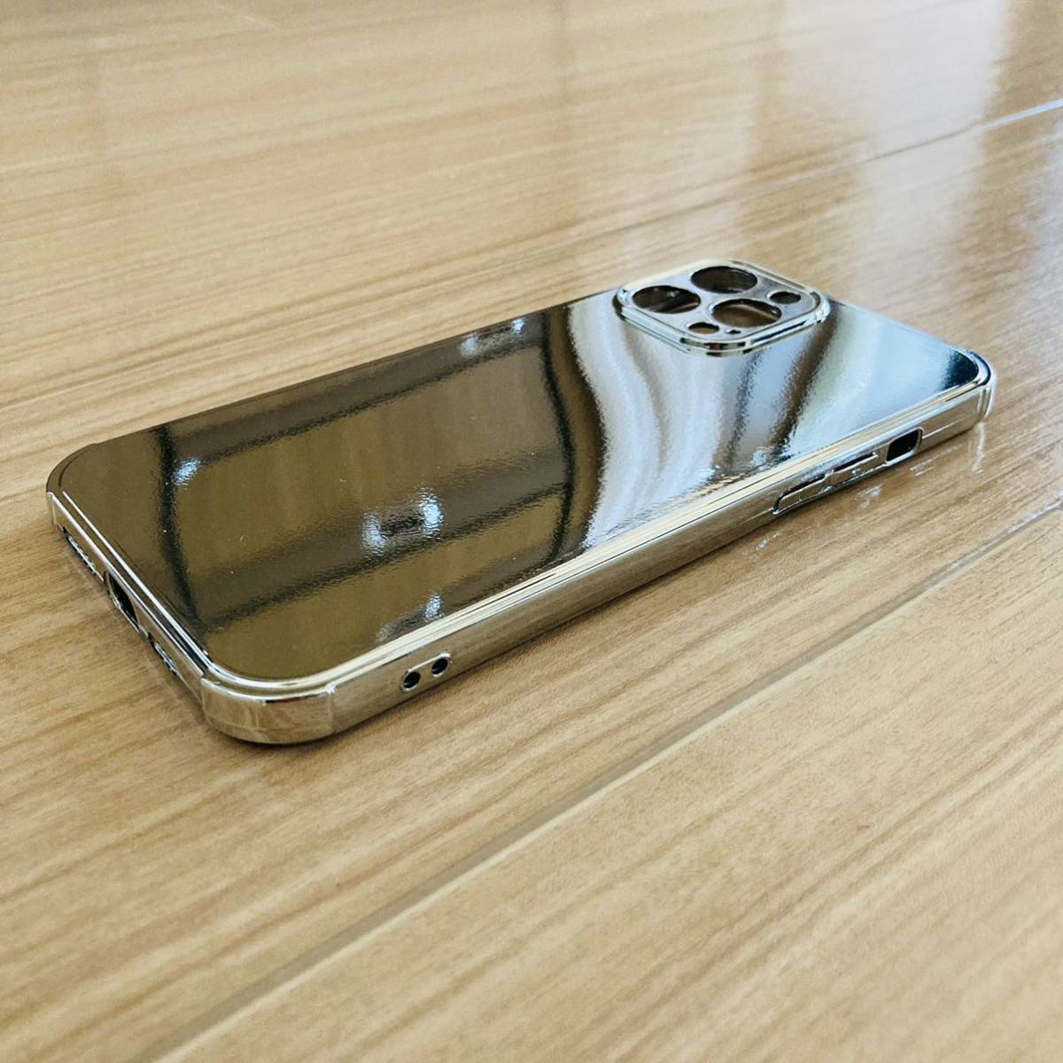 iPhone12Promax iPhone12 Pro Maxケース 耐衝撃 メタリックケース TPUケース シルバー iPhoneケース スマホケース 送料無料 高品質の画像5