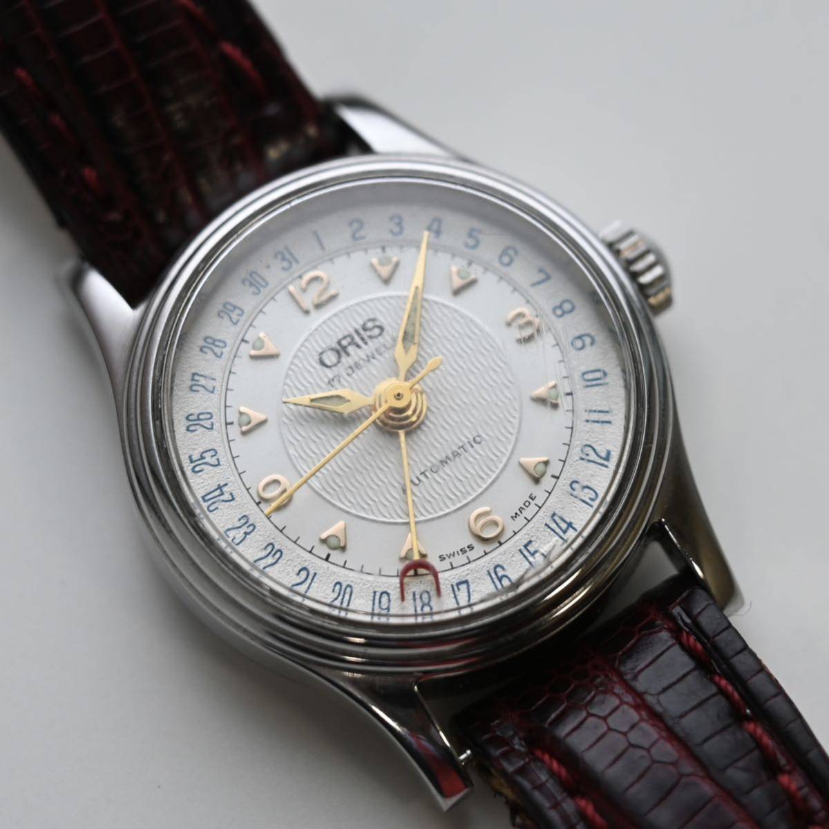 ORIS オリス ポインターデイト 7405 Cal.574 自動巻き 17石 裏スケ