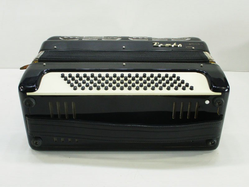 3829 時代 TOMBO トンボ楽器 アコーディオン ケース付 / 黒 ブラック 鍵盤楽器 インテリア 置物の画像4