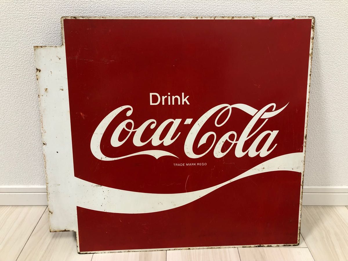 昭和レトロ コカコーラ ホーロー看板 Coca-Cola 当時物 琺瑯看板 Coca Cola ヴィンテージ　アメカジ　レトロ　