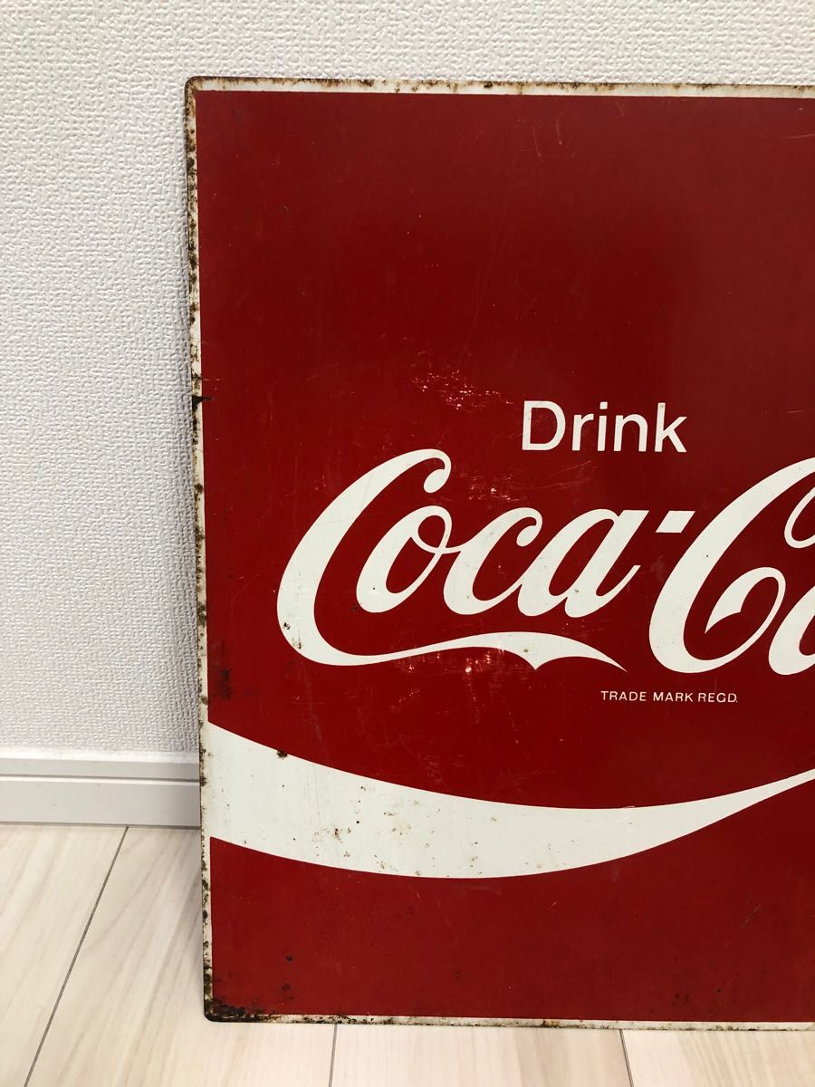 昭和レトロ コカコーラ ホーロー看板 Coca-Cola 当時物 琺瑯看板 Coca Cola ヴィンテージ　アメカジ　レトロ　