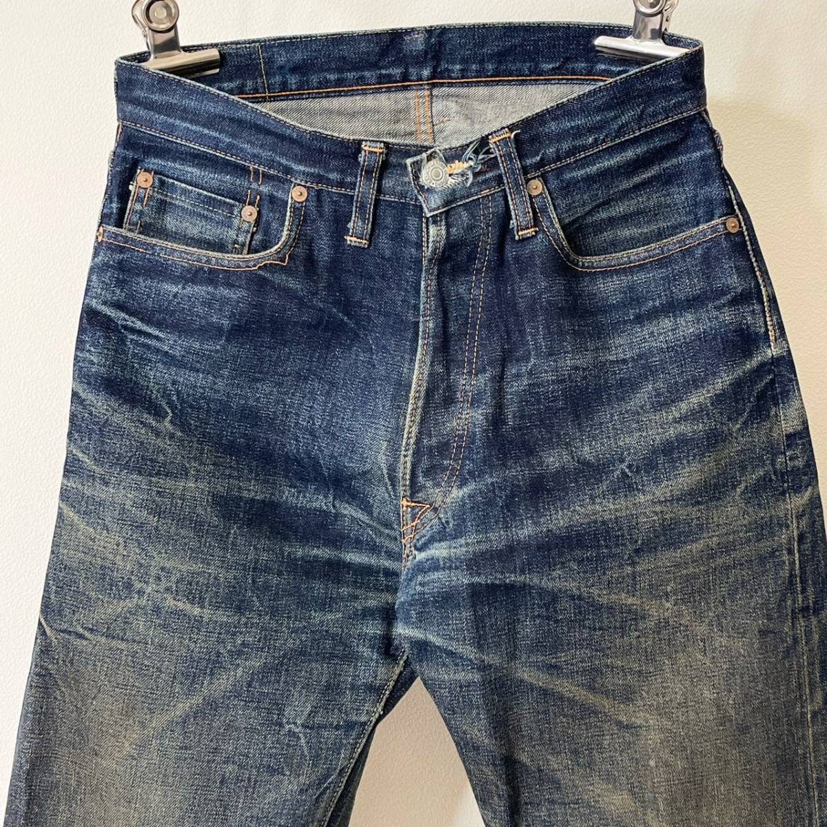 希少《 Old Model / DENIME / W30 》90s【 ドゥニーム 旧モデル オリゾンティ ヒゲ 蜂の巣 インディゴ デニム ジーンズ 日本製 】_画像1