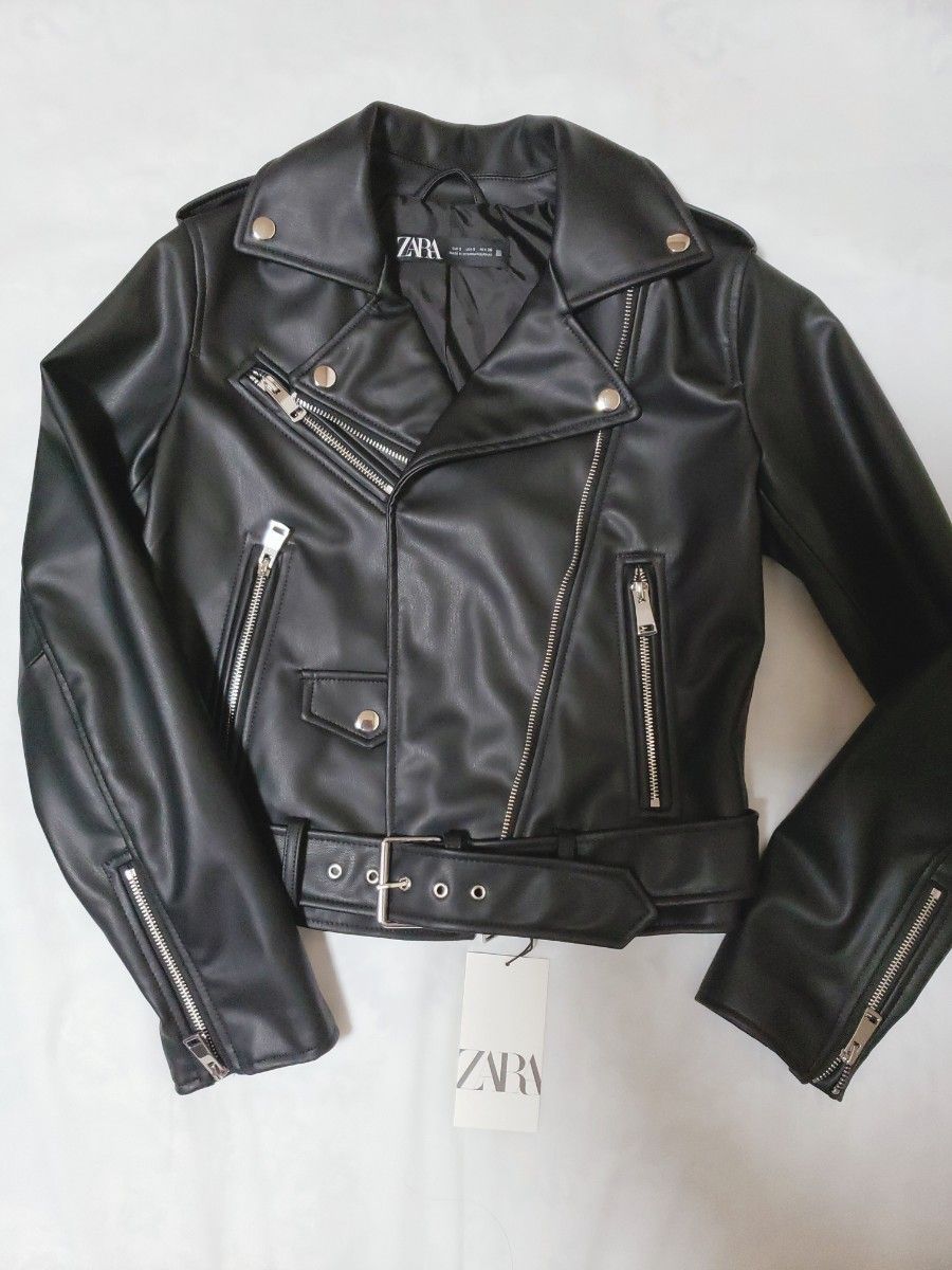 未使用 ZARA レディース ライダースジャケット Lサイズ - アウター