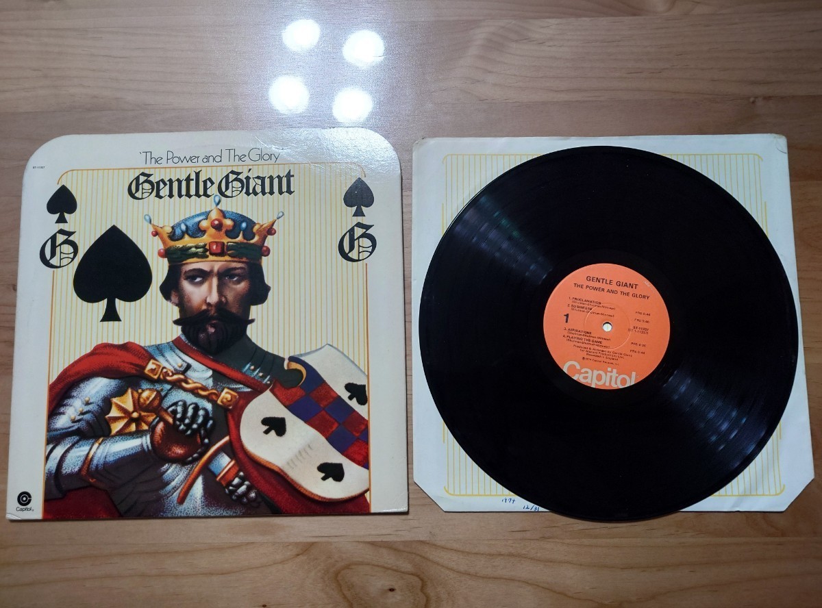 ★The Power and the Glory★Gentle Giant★LPレコード★中古品★ジャケット経年汚れ、傷み