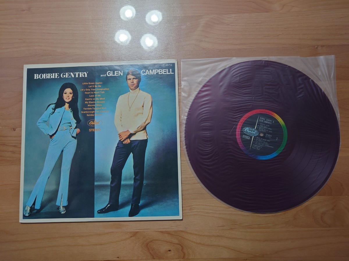 ★Bobbie Gentry & Glen Campbell ボビー・ジェントリーとグレン・キャンベル★CP-8574★赤盤★LPレコード★ジャケット汚れ★中古★RED WAX_画像1