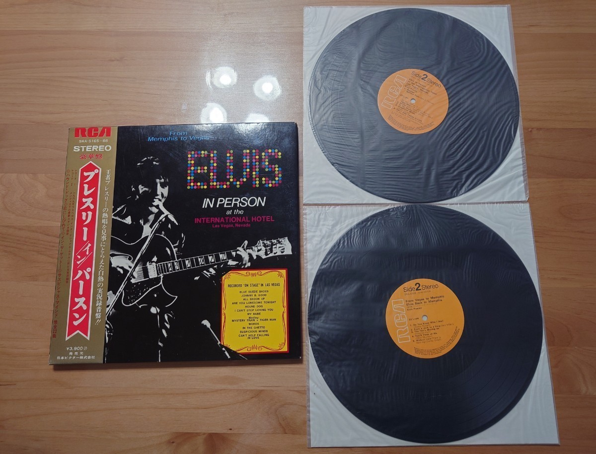 ★エルビス・プレスリー Elvis Presley★プレスリー・イン・パースン Elvis in Person★帯付★2LPレコード★ジャケット汚れあり★中古品 _画像1