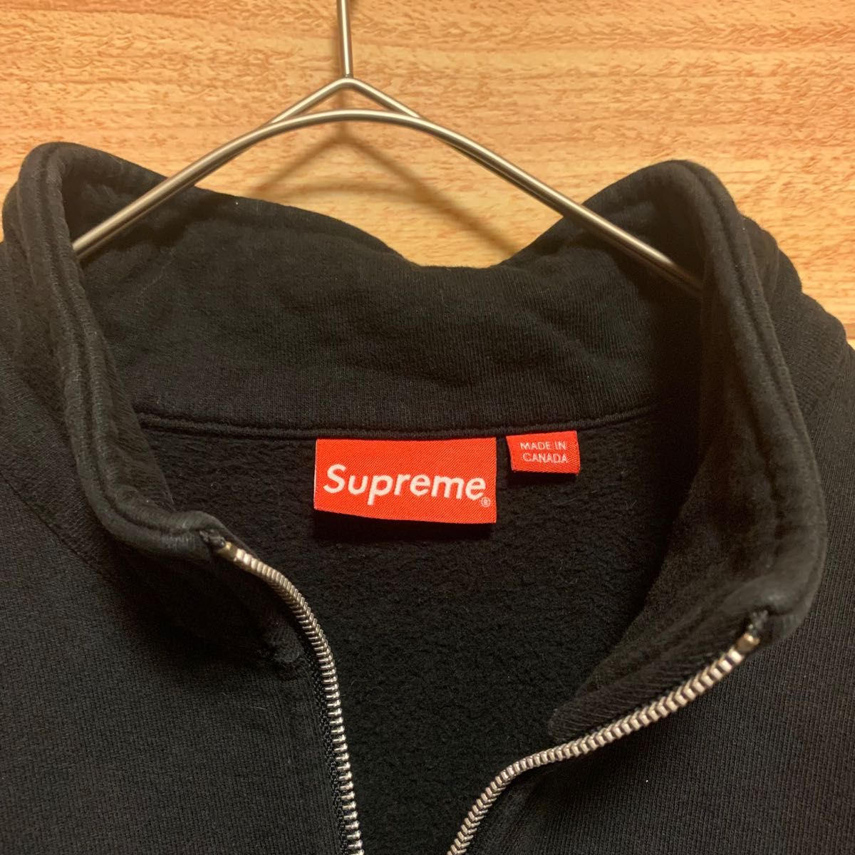 supreme aw ハーフジップスウェット　ロゴ　黒 ハーフジップ Half ZIP Logo SWEAT Pullover