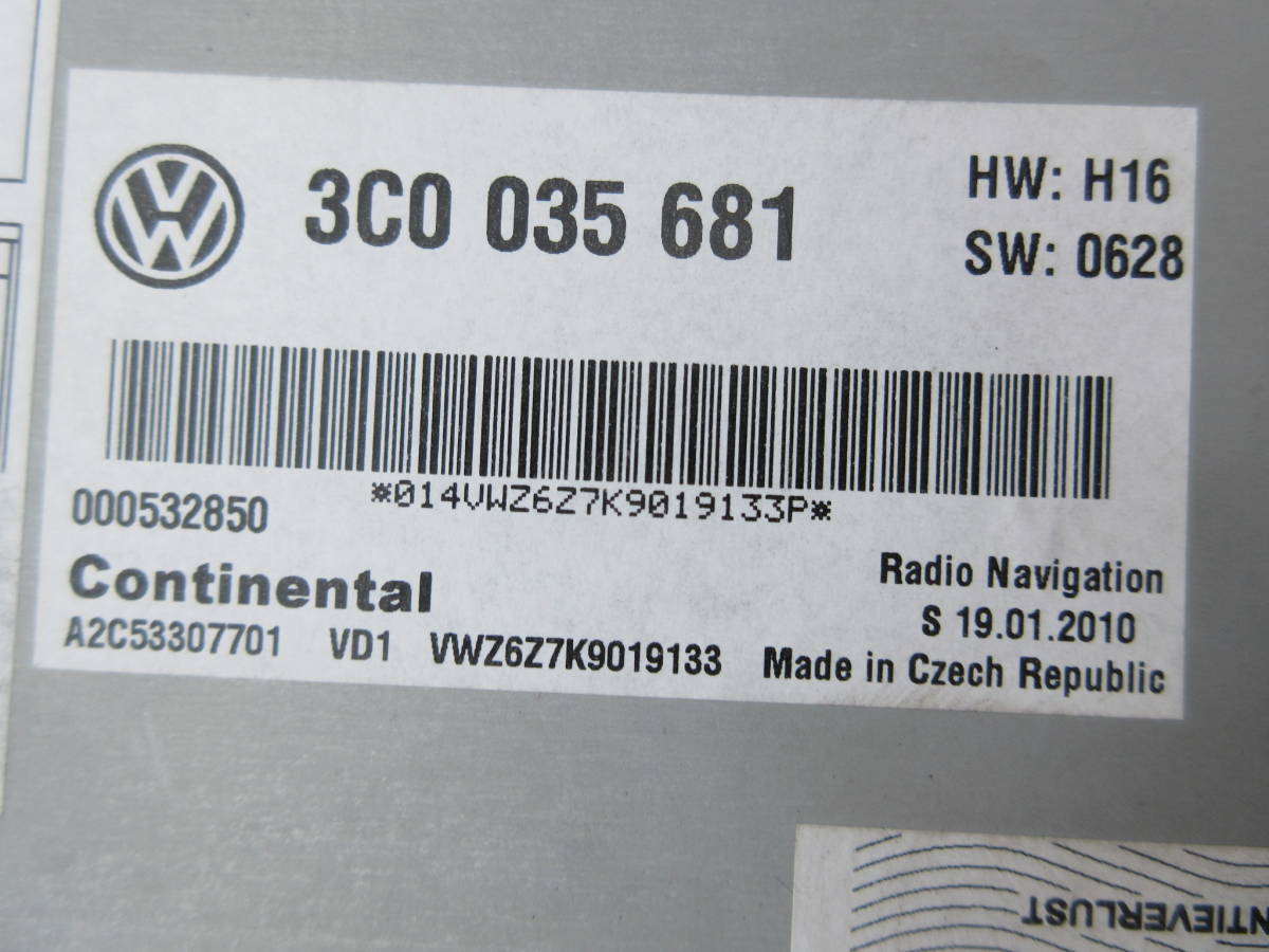 VW フォルクスワーゲン専用 パサート ナビモニター 3C0-035-681 中古 ☆050524ｈｓ_画像8