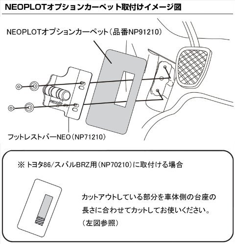 ネオプロト(NEOPLOT) オプションカーペット ブラック スバル インプレッサ(GJ/GP/GV/GR/GE/GHのMT車 GD/GG/GC/GF)_画像3