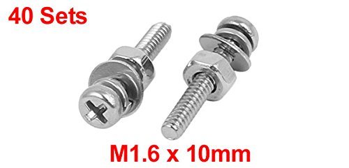 パンヘッドナットとワッシャー フラットワッシャー 304ステンレススチール M1.6 x 10mm_画像2