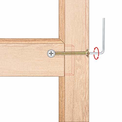 家具ボルトナットセット 六角穴付きネジ ナット付き ベッド ヘッドボード 椅子用 M6x60 mm_画像5