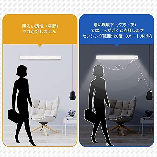 【Amazon限定ブランド】YEEZEN LEDセンサーライト 2200mAH 大容量電池 40cm デスクライト 電気スタンド 読書灯 目に優しい_画像5