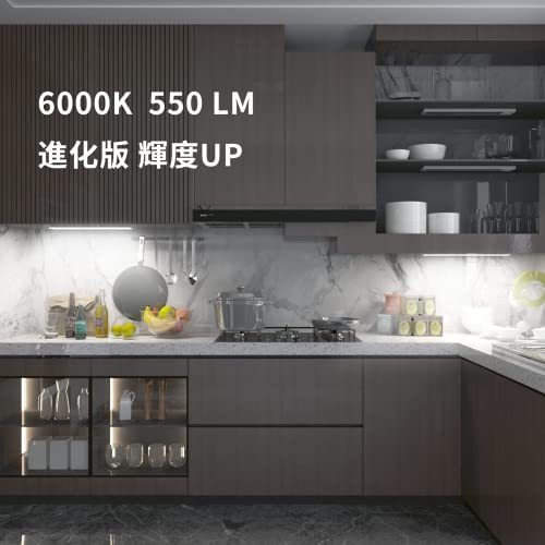 LEDストリップライト 接触スイッチなし 10w 500lm 6000K 高輝度 0.9cm超薄型 USBストリップ無極調光 キッチンライト キャビネットライト_画像5