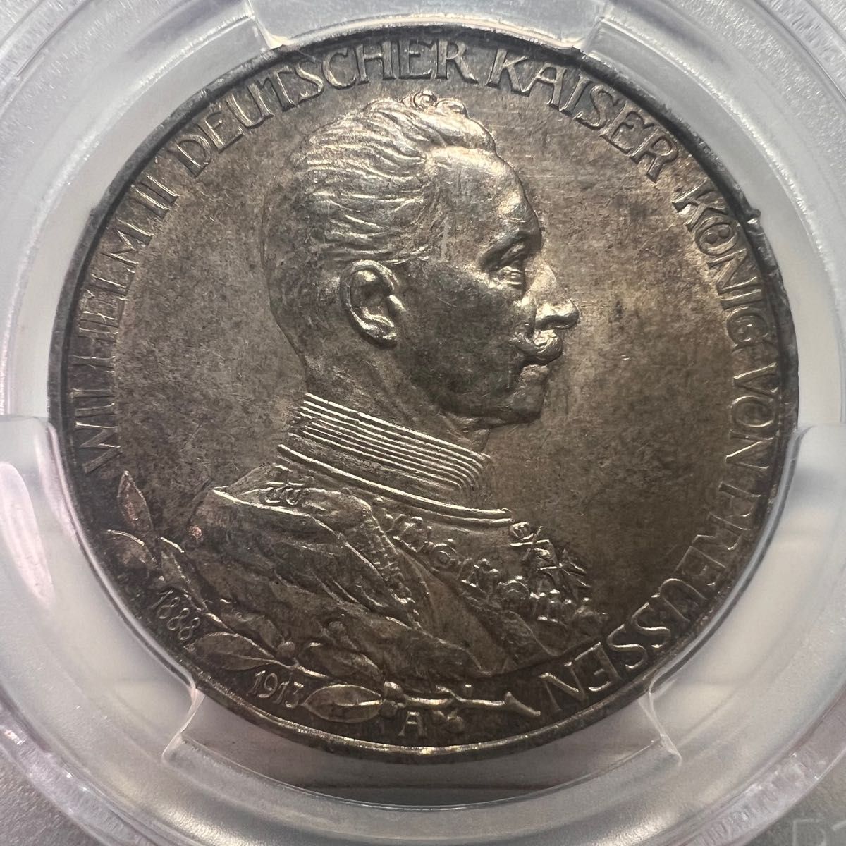 ドイツ帝国プロイセン王国 3マルク銀貨 1913年 PCGS AU58|Yahoo ドイツ帝国プロイセン王国 3マルク銀貨 1913年 PCGS AU58|Yahoo