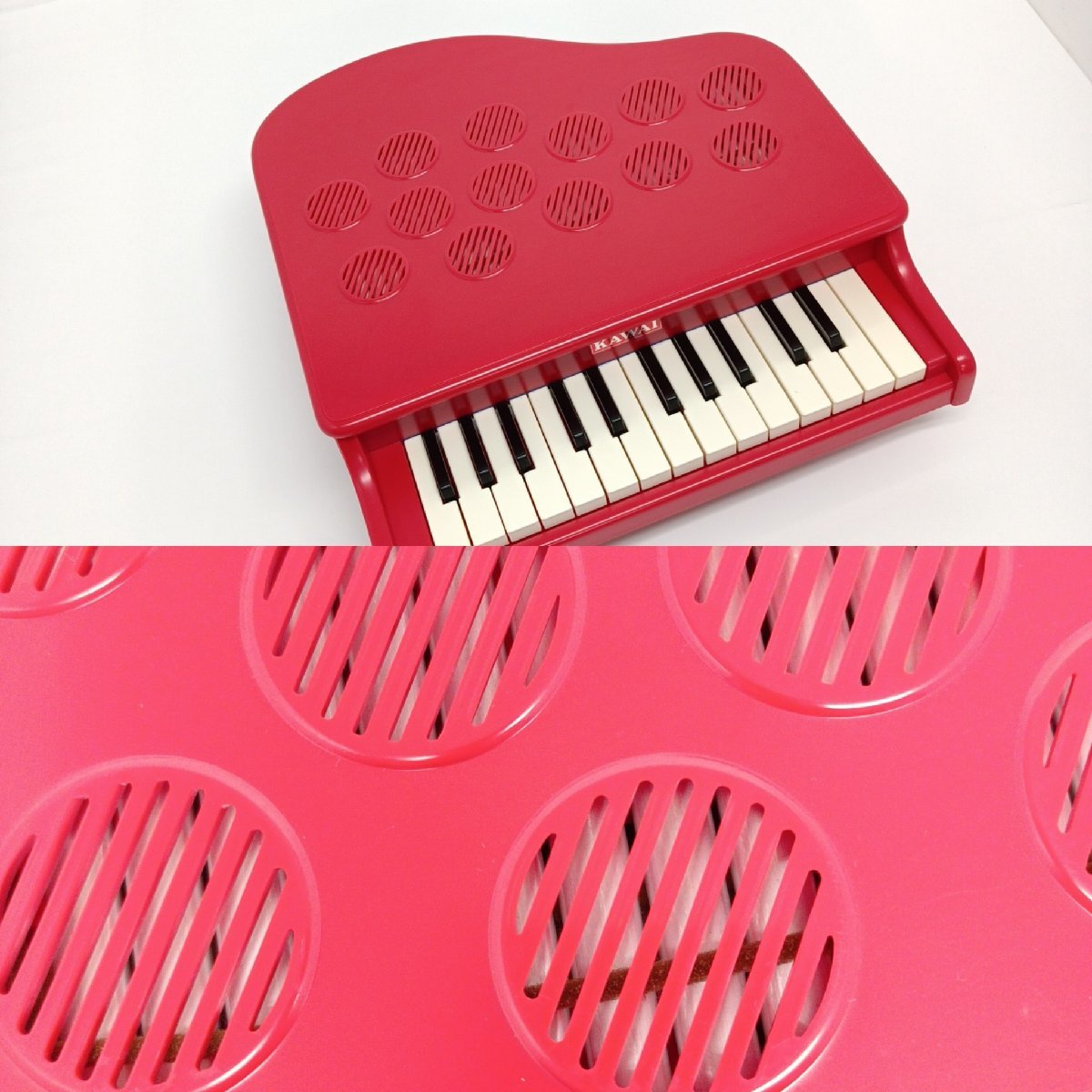 KAWAI Kawai Mini piano P-25 25 keyboard 3 -years old ~ RED intellectual training toy toy child analogue omo tea music boxed music toy [ road comfort Sapporo ]