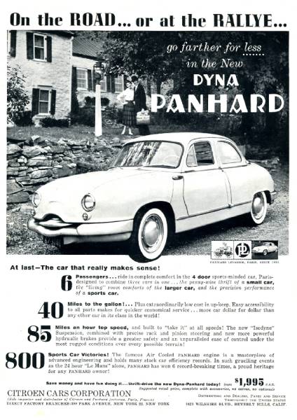 ◆1958 год     автомобиль   реклама  　　...　...　PANHARD