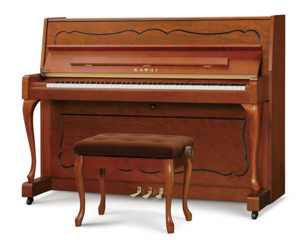 人気スポー新作 KAWAI/カワイ　アップライトピアノ　猫脚木目C-480F 付属品一式サービス アップライトピアノ