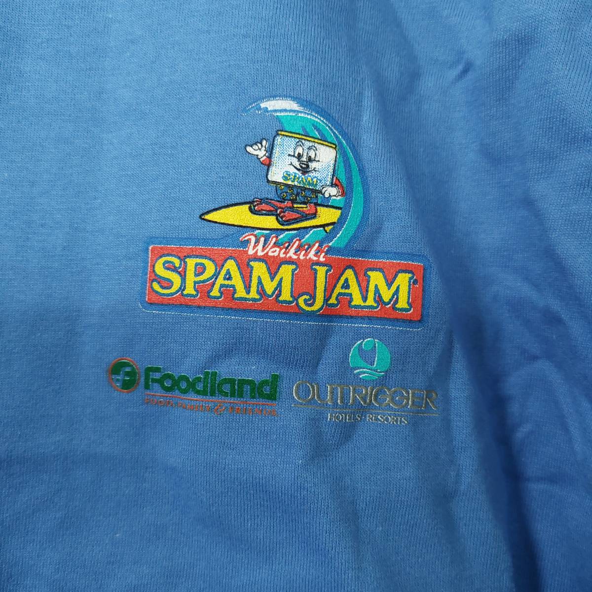 新品未使用　ハワイ　SPAM JAM　2006年 Tシャツ Lサイズ 青色_画像2