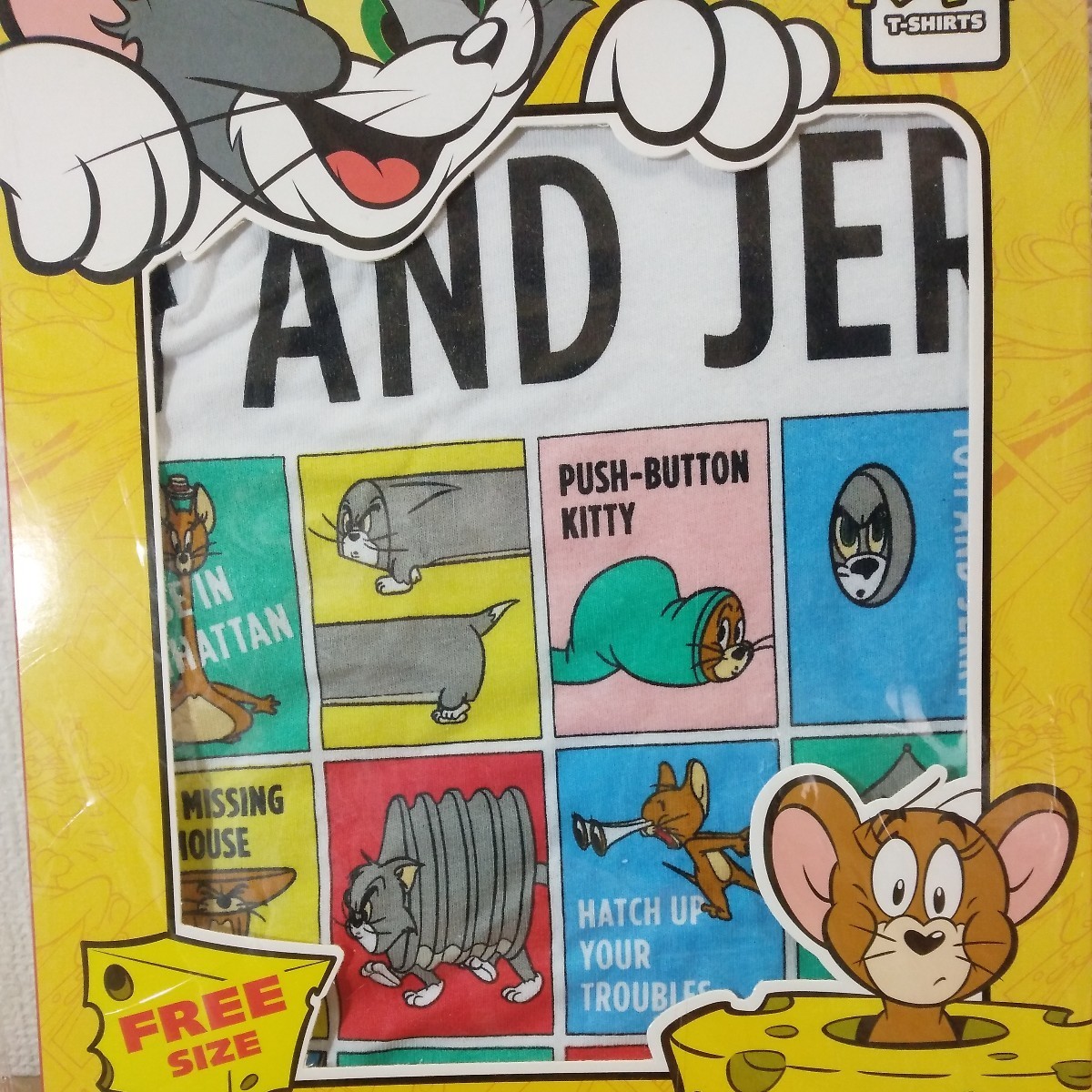 TOM&JERRY Tom . Jerry T-shirt free size type C Peanuts Club made in China unused goods no check details unknown junk treatment 